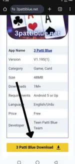 download 3 patti blue game